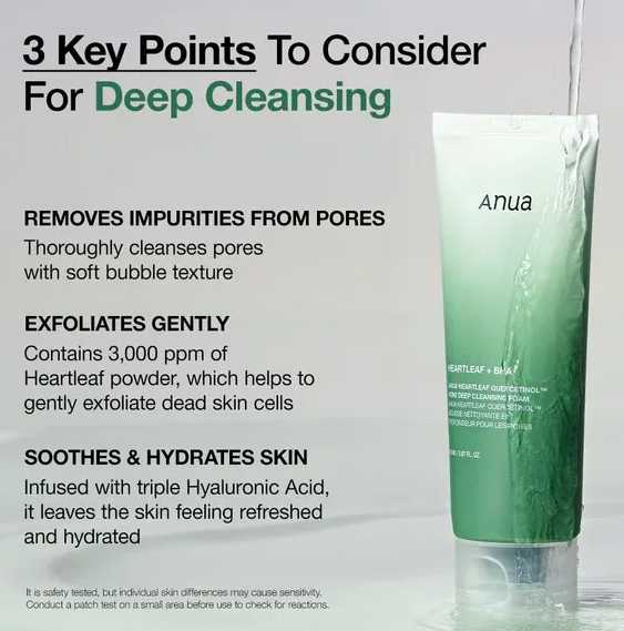 Anua Heartleaf Quercetinol Pore Deep Cleansing Foam 150ml