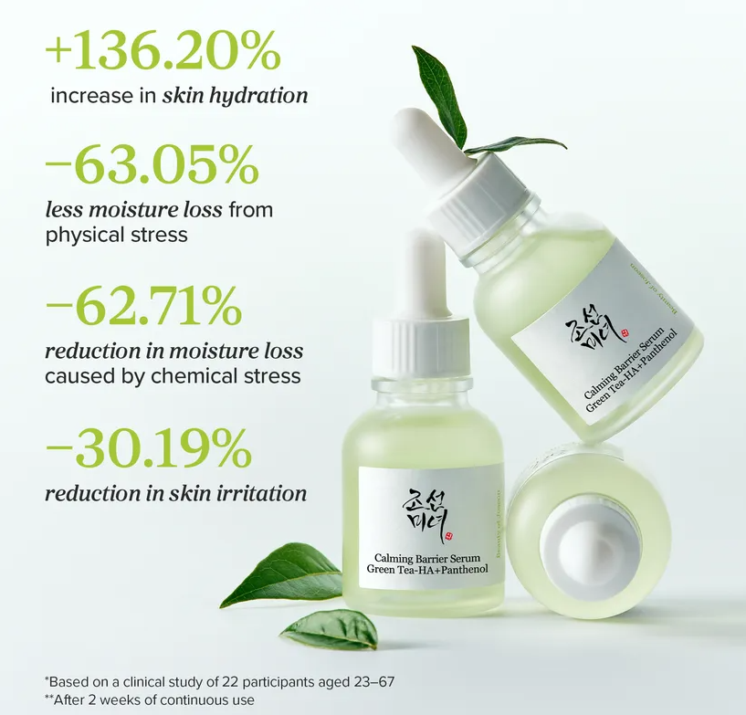 Beauty of Joseon Calming Serum Green Tea + Panthenol 30ml | Korean Skincare Glow