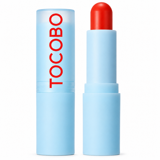TOCOBO Glass Tinted Lip Balm 013 Tangerine Red 3.5g | Getinte Lippenbalsem Koraalrood