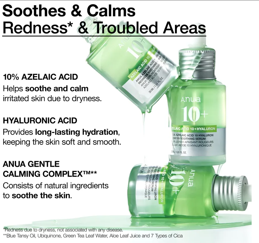 Anua Azelaic Acid 10 Redness Soothing Serum 30ml